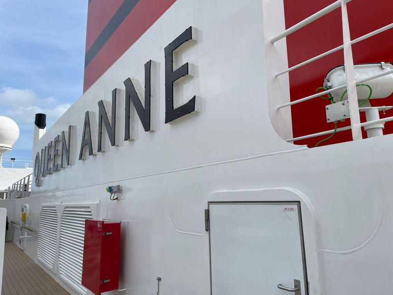 queen anne name plate on shop angled view maiden voyage